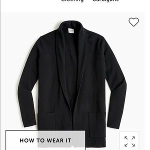 Adorable J crew sweater blazer black. Perfect condition. Worn once.